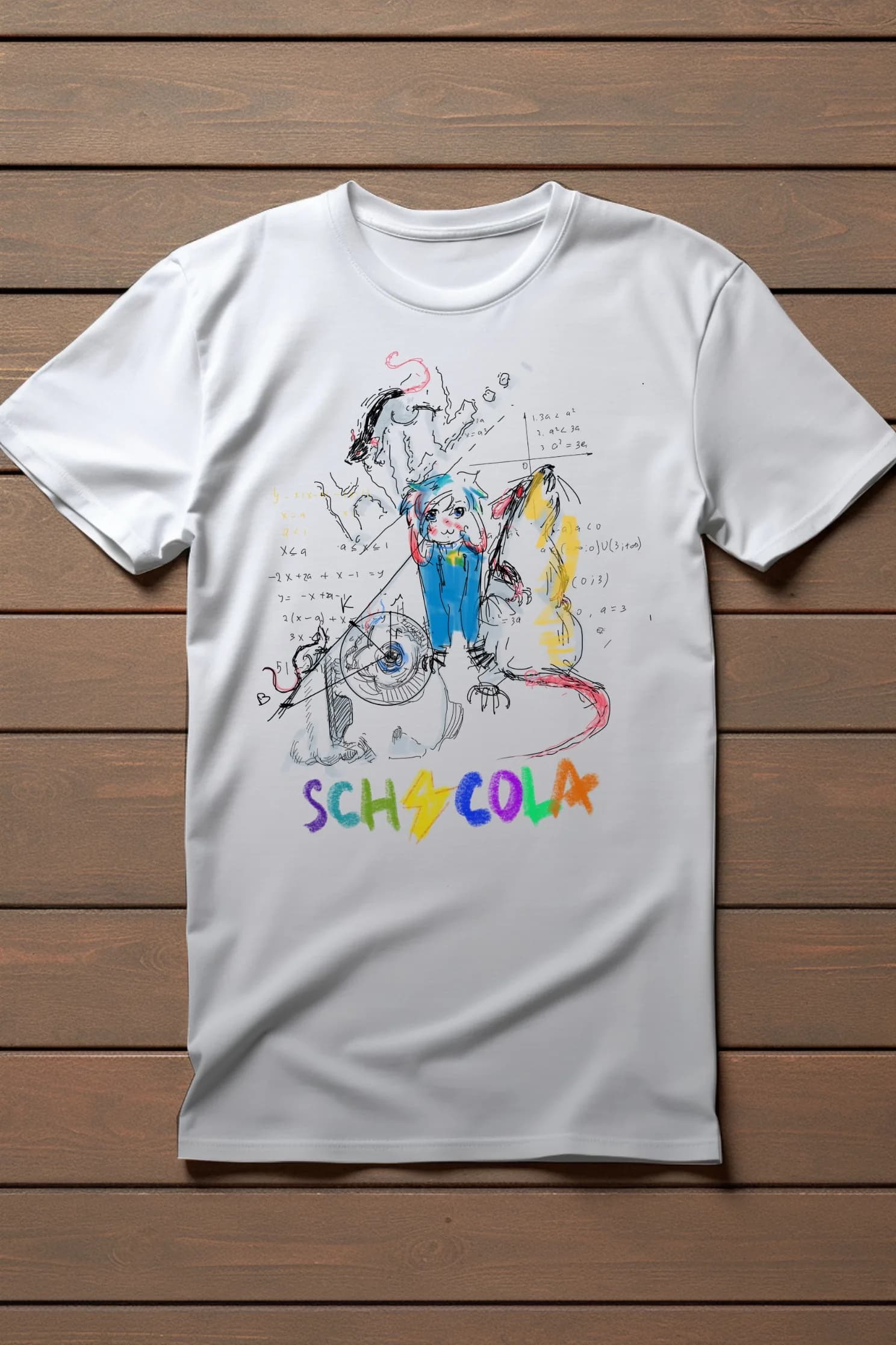 Футболка SCH⚡COLA, белая коллекция